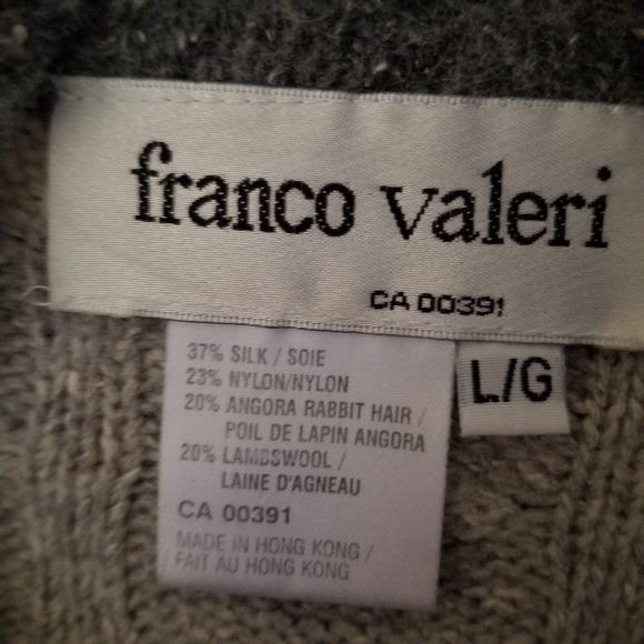 Vintage 90s, soft, designer sweater, cable knit, silk+angora, Franco Valeri - Picture 6 of 7